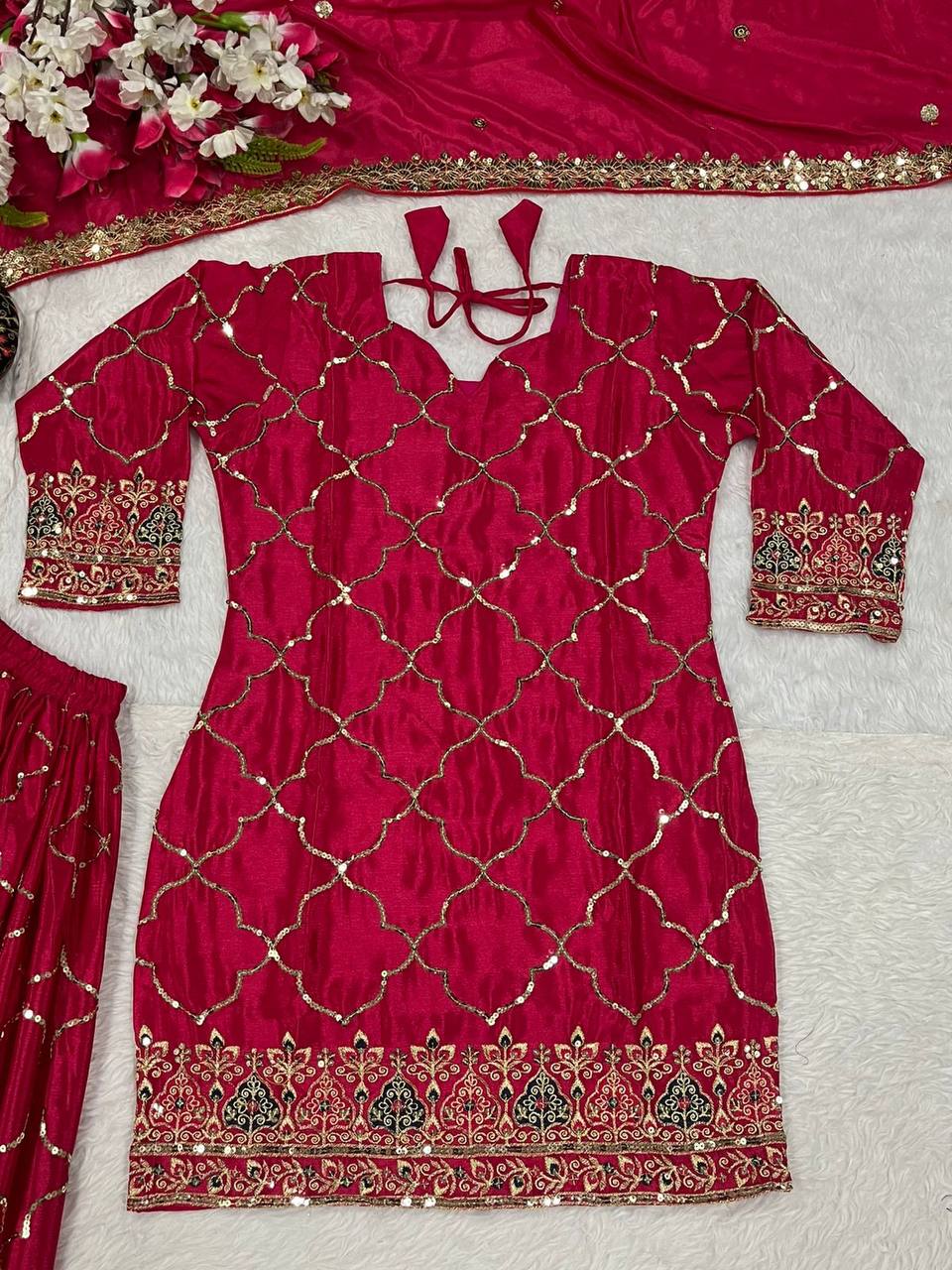Bridal Sophistication: The Ivory Lattice Ceremonial Gharara
